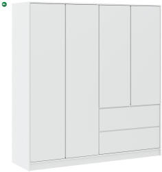 Intermeble BASIT Gardróbszekrény Fehér Színben 195 cm