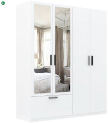 Intermeble LITA Gardróbszekrény Fehér Színben Tükörrel 180 cm