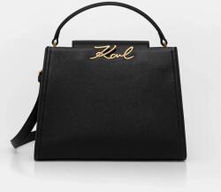 Karl Lagerfeld bőr táska K/SIGNATURE - fekete Univerzális méret - answear - 141 690 Ft