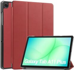  LEATHER Cu balamale husă pentru Samsung Galaxy Tab A11+ vișiniu