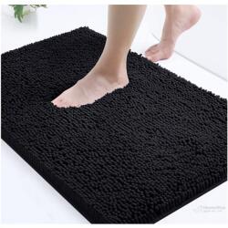 BISK Erga Basic, fürdőszobaszőnyeg 80x50 cm, 6-os modell Chenille Rolled, fekete, ERG-08686 (ERG-08686)