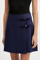 HUGO szoknya gyapjú keverékből sötétkék, mini, harang alakú, 50544796 - sötétkék 36