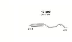 Marix középső kipufogódob, Opel Vectra C 1.6, 1.8, Hatchback, Sedan 2002-2009