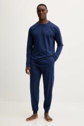 Tommy Hilfiger pamut pizsama sötétkék, sima, UM0UM03609 - sötétkék XXL