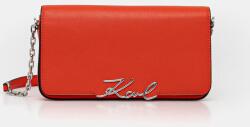 Karl Lagerfeld bőr táska K/SIGNATURE - narancssárga Univerzális méret - answear - 80 990 Ft