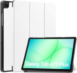  LEATHER Cu balamale husă pentru Samsung Galaxy Tab A11+ alb