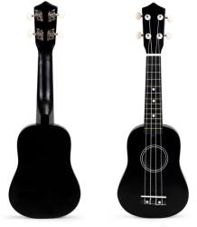 ECOTOYS Hangolható fa gyerekgitár nylon húrokkal, fekete (MF019D BLACK)