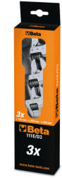 Beta 111E/D3 3 darabos állítható villáskulcs készlet skálával, krómozott (001110163) (BET-001110163)