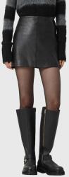 AllSaints bőr szoknya RENAI fekete, mini, egyenes, W020RB - fekete 42