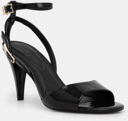 Tommy Hilfiger bőr tűsarkú TH ELEGANT PATENT SANDAL - fekete Női 37