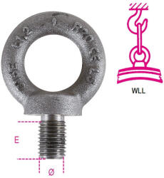 BETA 8040EN M48F Szemescsavar, fekete (080400349) (BET-080400349)