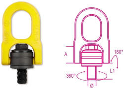 BETA 8049 Gyűrűs anya, állítható, dupla csuklóval, ötvözött acélból (080490016) (BET-080490016)