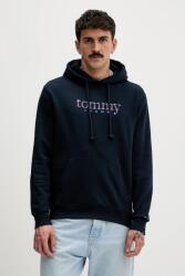 Tommy Hilfiger pamut melegítőfelső sötétkék, sima, kapucnis, DM0DM22642 - sötétkék M