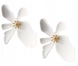 Kokonet Fehér boho fülbevaló matt virágok arany esküvő tavaszi esküvő boho Ékszerek (3-0402)