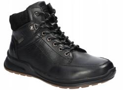 American Club CY165 Bélelt Trapéz Téli Cipő Férfi Bőr Fekete 44 (CY165)