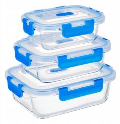 POLIFACH Ebéd doboz szett 3 db-os üveg uzsonnás doboz fedő PF-993 (PF-993)