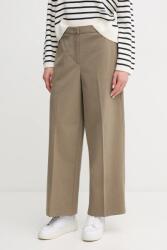 Tommy Hilfiger nadrág női, bézs, magas derekú széles, WW0WW45463 - bézs 42