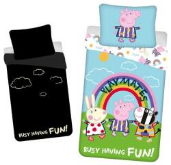 Jerry Fabrics Ágynemű garnitúra világító hatással Peppa Malac PEP125 140x200 cm + 70x90 cm