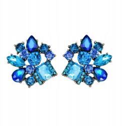 Kokonet Példátlan fülbevaló élénk kék azúrkék szín csillogó gyönyörű arany (3-0453)