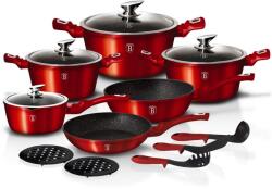 Berlinger Haus Edénykészlet 15 részes márvány bevonat Metallic Line Burgundy Edition BH/1226NN (BH/1226NN)