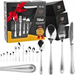Karl Hausmann Evőeszköz Készlet 12 Személyre, 72 Darabos, Dobozban, Rozsdamentes Acél (KOMPLET ZESTAW SZTUĆCÓW dla 12os 72 elementy)