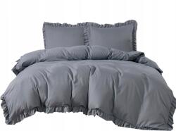 Strefa Spania Ágynemű garnitúra 220x200 szürke fodros (POS-220X200-FFB-2596)