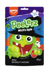 Amos Sweets Peelerz Gummy Witch Apple Halloween mérgezett alma hámozható gumicukor 65g - delfinbuvar