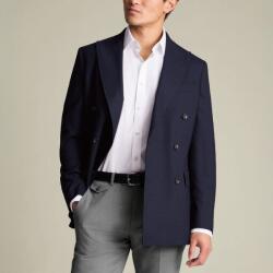 Charles Tyrwhitt Double Breasted Proper Blazer - Navy - Slim fit | 46 | Standard