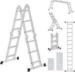 Brius Scara multifunctionala aluminiu 2 platforme 12 trepte 150 kg, diverse configuratii, gri (EZ-GLT36M)