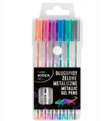 kidea Metál zselés tollak 6 színben - tok, gyorsan száradó (DZMA6KA)