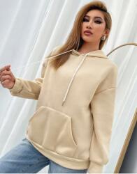 Shein Bézs Kapucnis Pulóver 34 V3D Nyomtatással