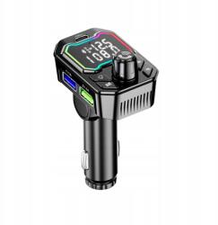 Autós gyorstöltő, Bluetooth zene, 3 port, környezeti fény (JTD065)