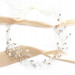 Kokonet Ezüst koszorú esküvői ág dekoratív Swarovski hajdísz (Wianek srebro gałązka ślub ozdobna)