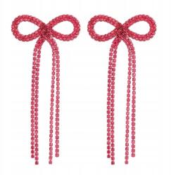 Kokonet Rózsaszín hosszú fülbevaló cirkónia szálak csillognak Látványos (3-0568)