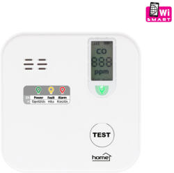 Somogyi Elektronic Home CO10SMART szén-monoxid vészjelző, Tuya kompatibilis, Wi-Fi kapcsolat , LCD kijelző, elemes, 5 év elem élettartam, 10 év érzékelő élettartam (CO10SMART)