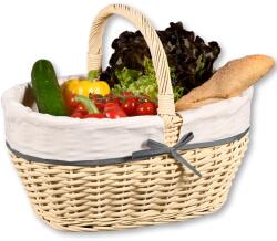 Kesper Tágas Bevásárlókosár piknik kenyér gyümölcs zöldség fonott kosár (17697)