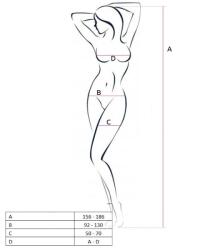 Passion Woman BS050 harisnyaoverall - fehér