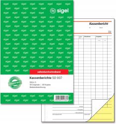 Sigel SD007 pénztárjelentés/készletszámla A5 2 x 40 lap (121237)