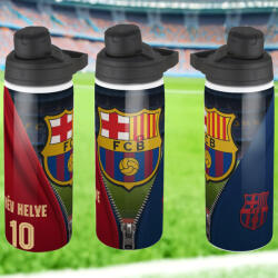 Deconline Crafts BARCELONA fém kulacs egyedi névvel és számmal 750 ml "ZIPPER (DO69360-BARCA-BOTTLE-750)