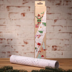 Koopman DIY karácsonyi csomagolópapír, szinezhető asztalterítő színezhető 30x250 cm (CAA939010)