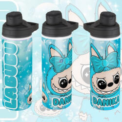 Deconline Crafts Személyre szabható "LABUBU BLUE" fém kulacs egyedi névvel 750 ml (DO69363-750)