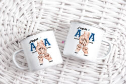 Deconline Crafts Legjobb Apa Fém bögre, személyre szabható, max 5 fő 360 ml (DO59348-ALU-MUG)