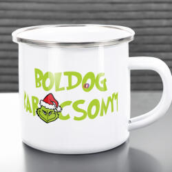 Deconline Crafts Grincs Fém bögre "Boldog Karácsonyt" 360 ml (DO129162-ALU-MUG)