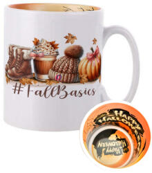 Deconline Crafts Halloweeni bögre, "Fall Basics" 300ml Mintás belsővel (DO126162-HW-MUG)