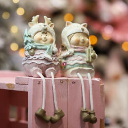 Decoration & Design Prémium Gyerek fiú vagy lány lógólábú, glitteres 17 cm 2féle (DD66215-1db)