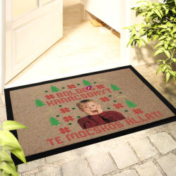 Deconline Crafts Karácsonyi Lábtörlő 60x40 cm "Reszkessetek betörők csúnya pulcsi mintás" színes HD (DO129216-Doormat-60x40)