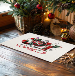 Deconline Crafts Karácsonyi Szőnyeg, Lábtörlő 60X40 cm "Joy to the world (DO129191-RUG-60x40)