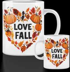 Deconline Crafts Őszi mintás bögre ""Love fall" 330 ml (DO126178-6-CERAMIC-MUG)