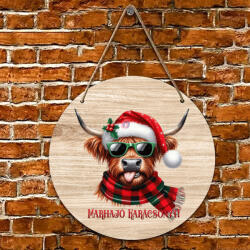Deconline Crafts XL Karácsonyi fa tábla "Marhajó karácsonyt" ajtódísz többféle méretben (do129222-WOOD30)