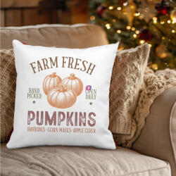 Deconline Crafts Őszi mintás Párnahuzat ""Vintage Farm Pumpkins" 40x40 cm (DO126178-PILLOW)
